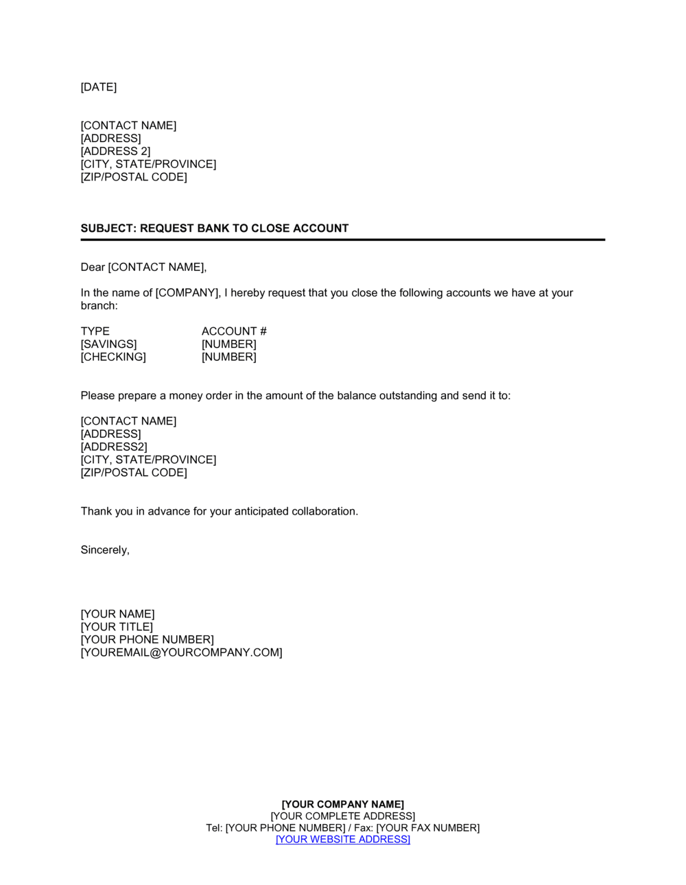 bank-account-closure-letter-template