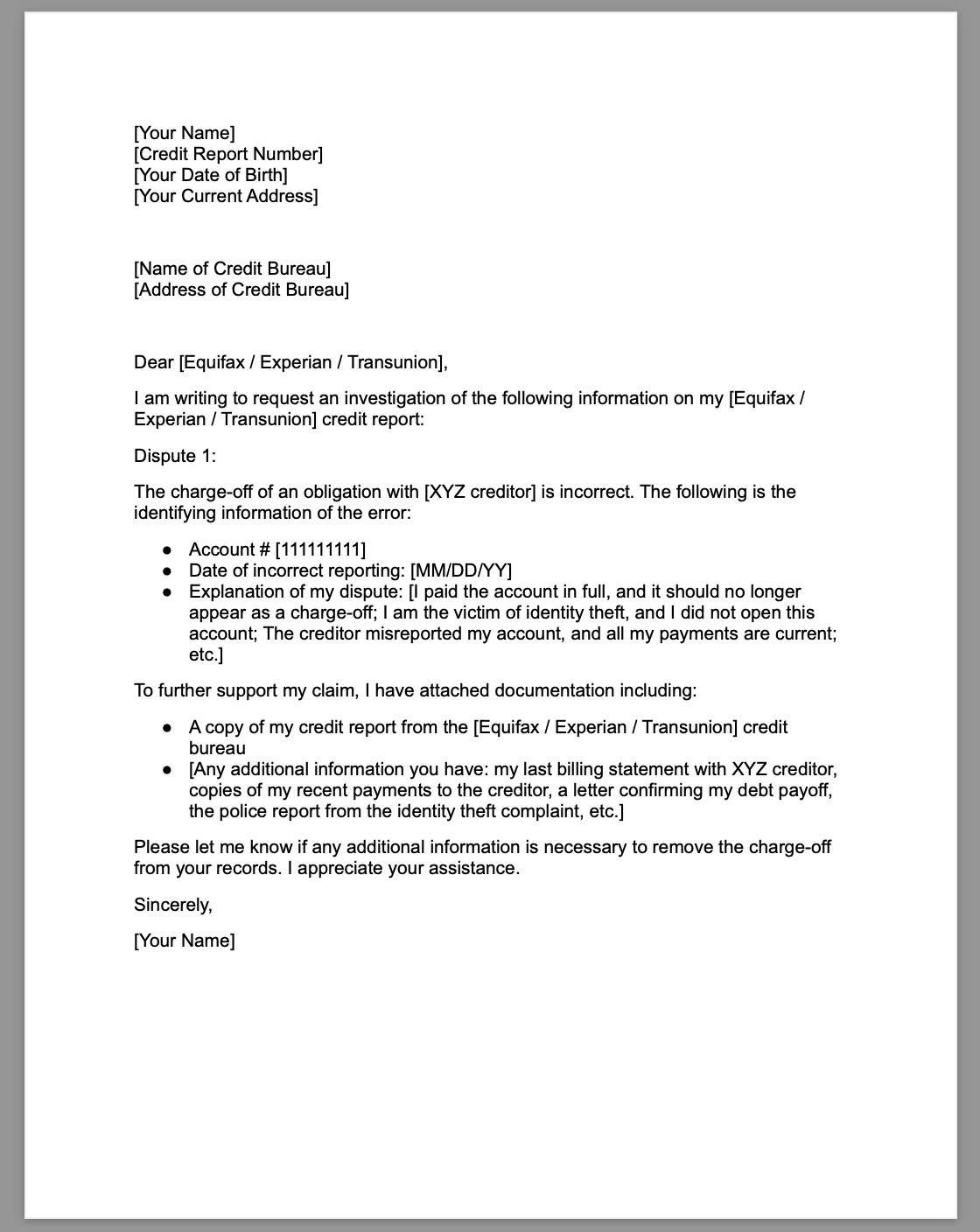 charge-off-dispute-letter-template