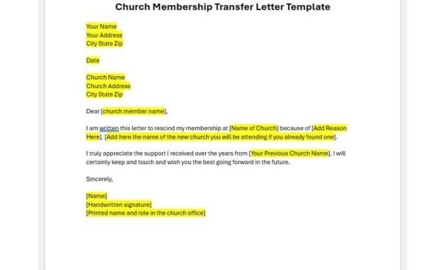 church-membership-transfer-letter-template
