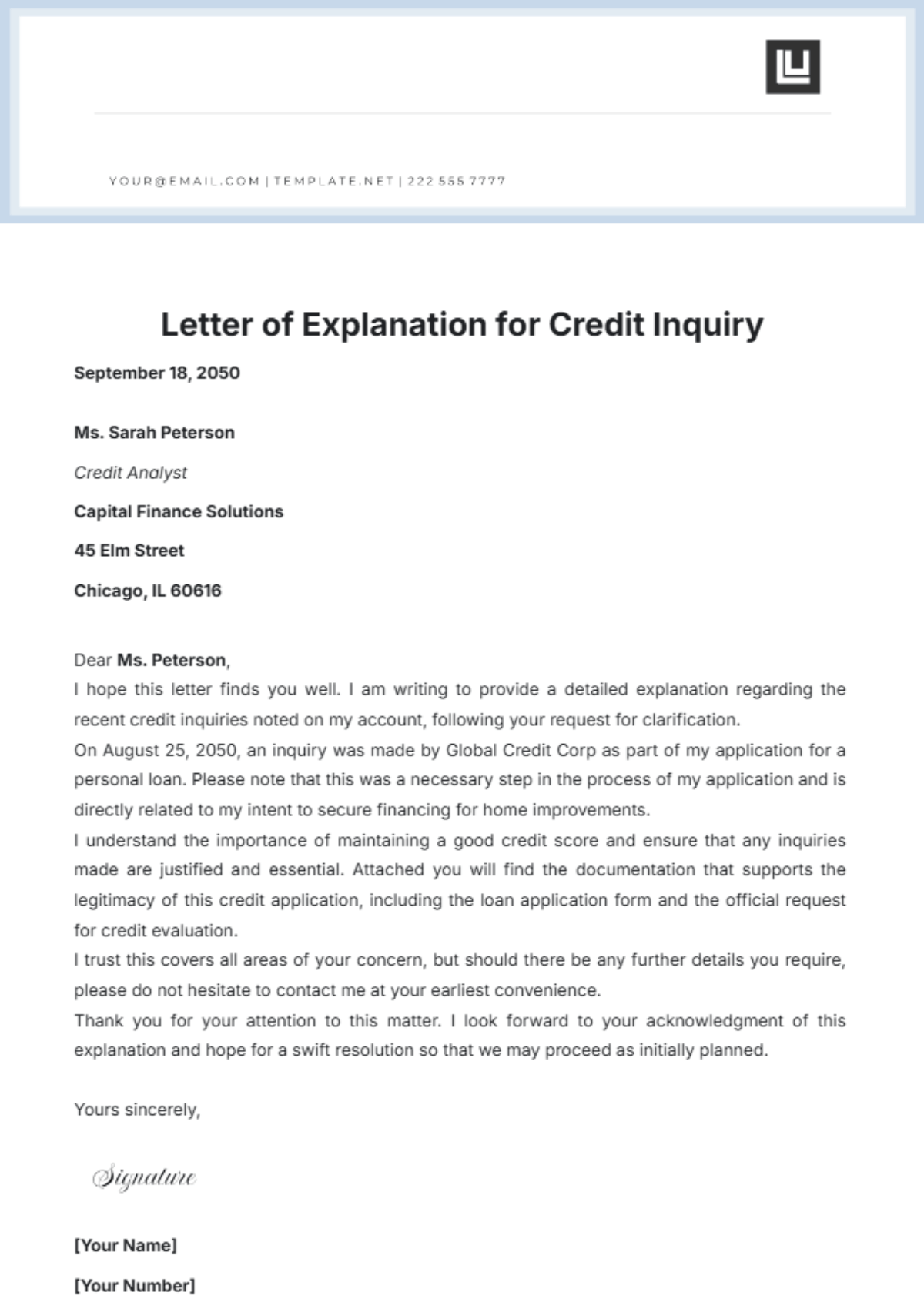 credit-inquiry-explanation-letter-template