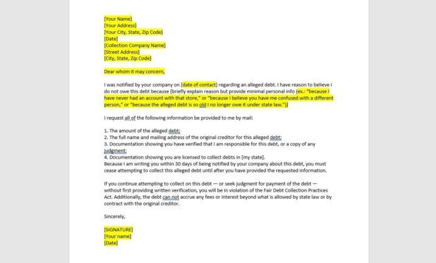 debt-collection-dispute-letter-template