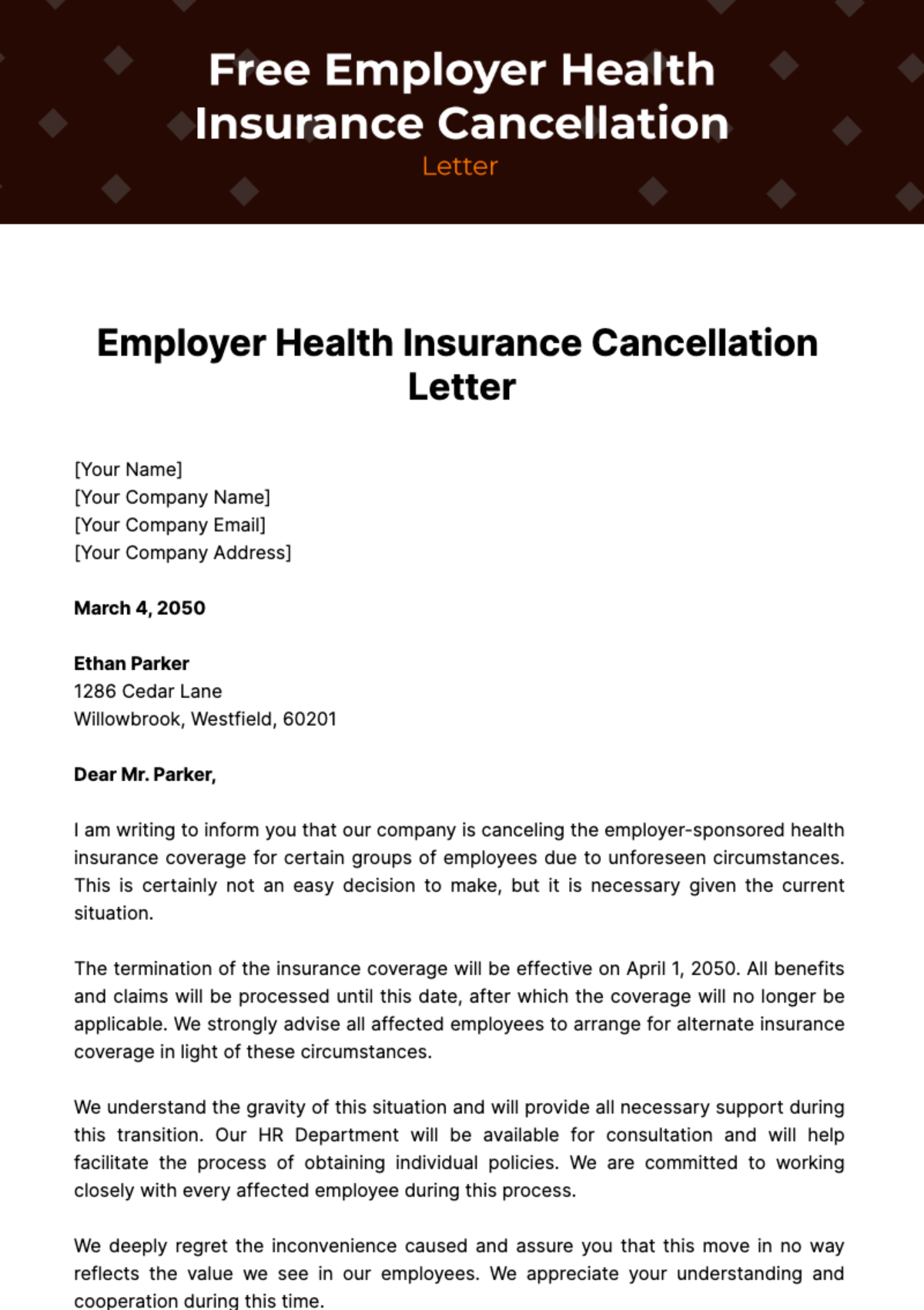 health-insurance-cancellation-letter-template